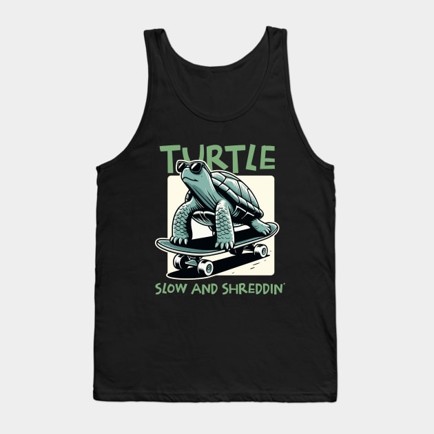 Skateboard turtle Tank Top by Create Magnus